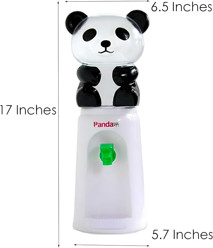 Panda Water Dispenser, 2.5 Liters Mini Desktop Water Dispenser Small Cooler Dispenser for Kids Room Office Desk - White