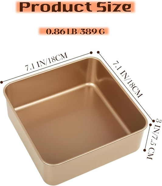 Baking Sheet Pans,2 Pack Nonstick Baking Sheet Pans,Cookie Sheet, Brownie Pan, Bread Pan for Toaster Oven, Small Baking Tray,Bakeware for Cakes, Cookies & Breads (7 Inches)