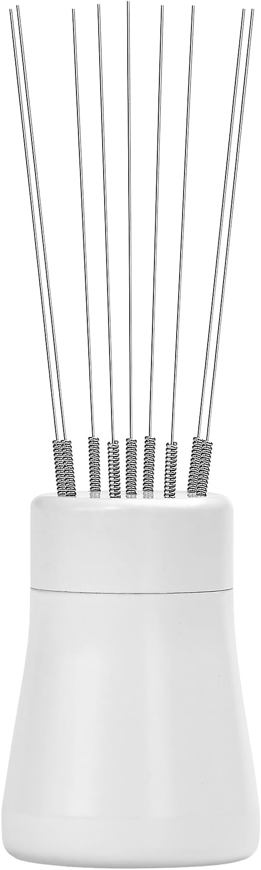 Normcore WDT Tool V2.1 with Stand - 0.23mm 9 Prong Espresso Distribution Too, Weiss Distribution Technique, Magnetic Coffee Stirrer with 16 Extra Needles, Non-Stick Coating White
