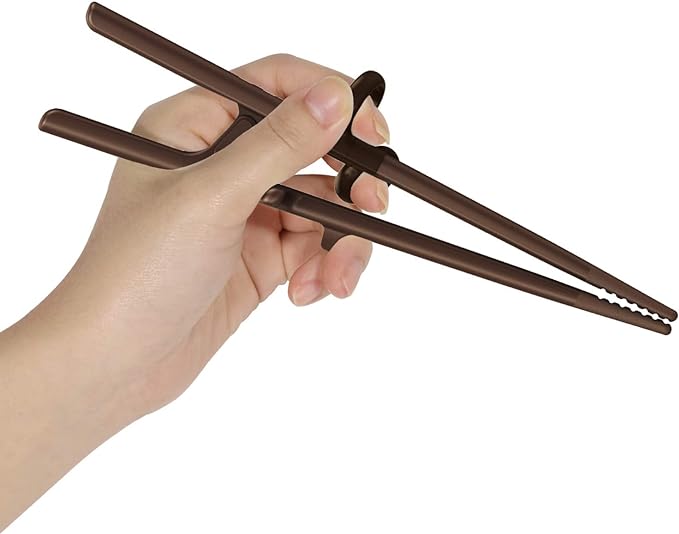 Left Handed Training Chopsticks - Beginner Helper, Brain Trainer, Easy Practice Chopsticks - Made in Korea