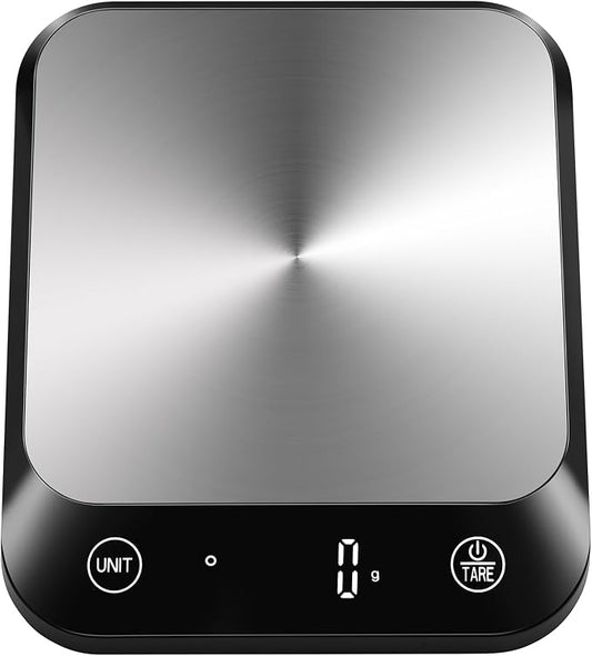 Vitafit 22lb Digital Food Kitchen Scale, High Accuracy Assured by Weighing Professional Factory Since 2001, Weight Loss, Baking and Cooking, LED Display, Batteries Included, Black
