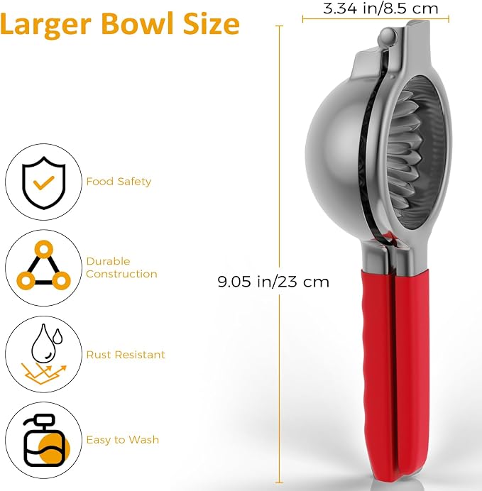 Lemon Squeezer 304 Stainless Steel Large Metal Manual Citrus Juicer