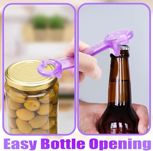 2 PCS Jar Opener, Jar Key Opener, Easy Grip Jar Lid Opener for Weak Hands, Plastic Jar Opener for Elderly and Seniors