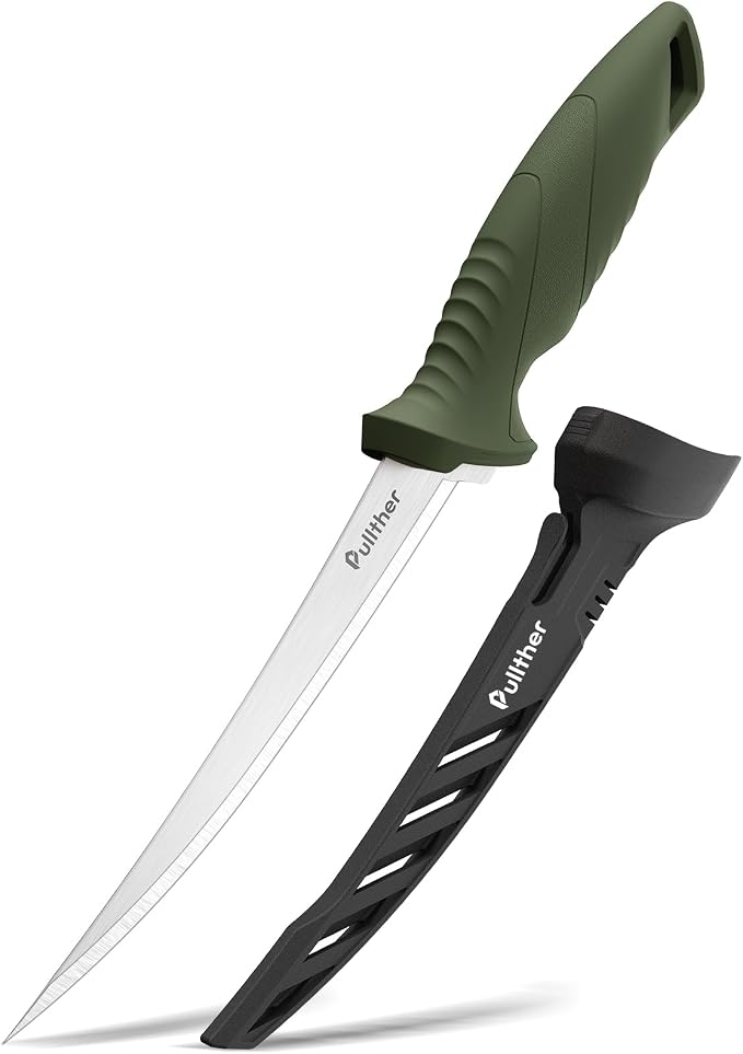 7 In Fillet Knife for fish,Stainless Steel Fishing Knife | Fishing Gear with Protective Sheath