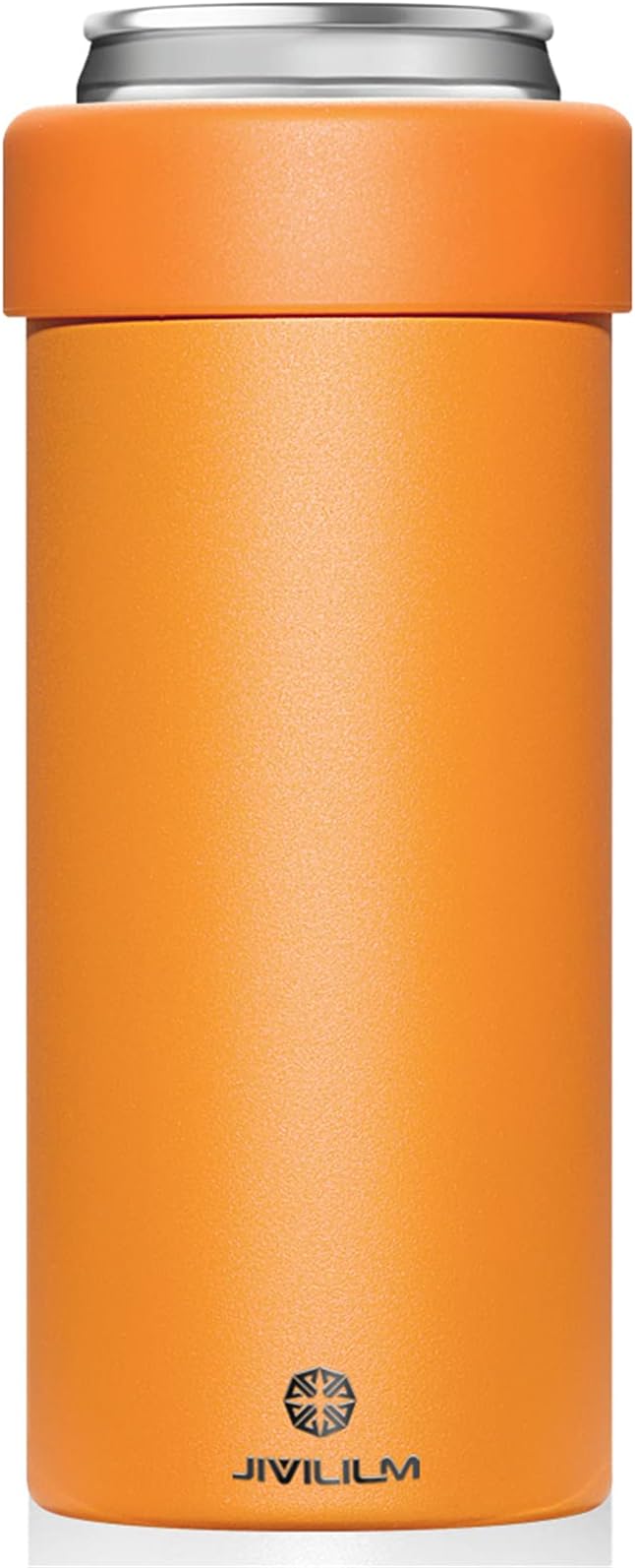 12 oz. Slim Can Cooler Insulated (Orange) | Stainless Steel 12oz. Skinny Drink Holder for Soda, Hard Seltzer, Beer and Energy Drinks