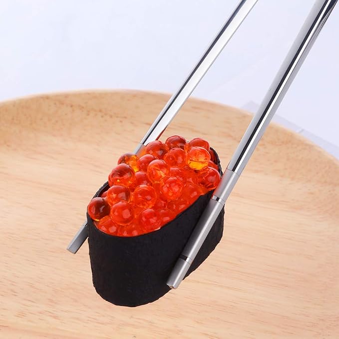 Buyer Star 5-pair Nice Stainless Steel Featured Chopsticks Metal Reusable Chopsticks Chinese Square Chopsticks