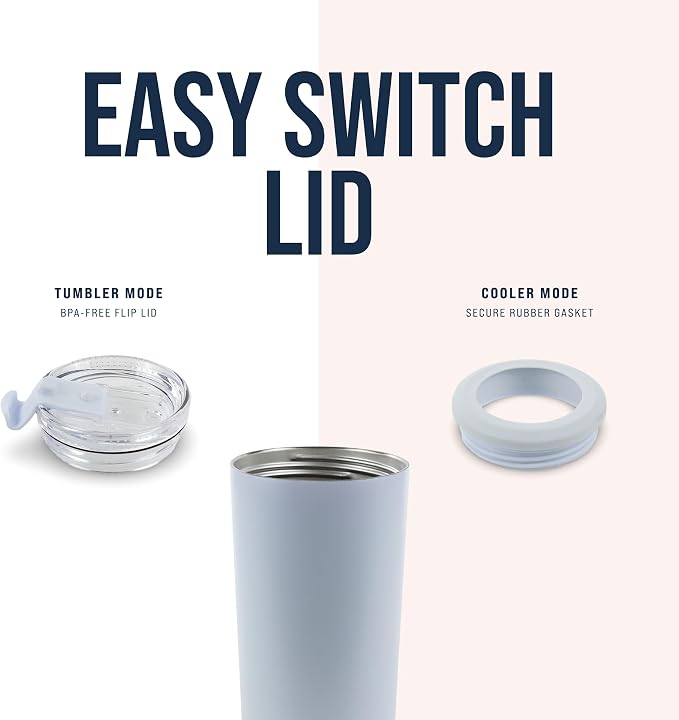4 in 1 Universal Can Cooler - White, Can Holder Insulated, Beer Bottle Cooler, Universal Holder for All Drink Sizes, Stainless Steel Insulated Tumbler, Tailgating Accessories