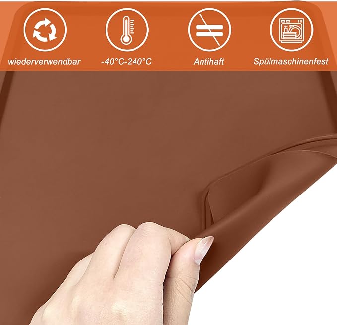 6 Pcs Silicone Dehydrator Sheets with Edge for 14" x 14" Trays, Non-stick Silicone Tray Liner for Excalibur Dehydrator, Reusable Mats Square Dryer for Jerky, Fruit, Meat, Herbs,Crackers