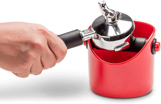 Dreamfarm Grindenstèin Sturdy, Compact, Modern Space-Saving Espresso Coffee Grind Knock Box - Red