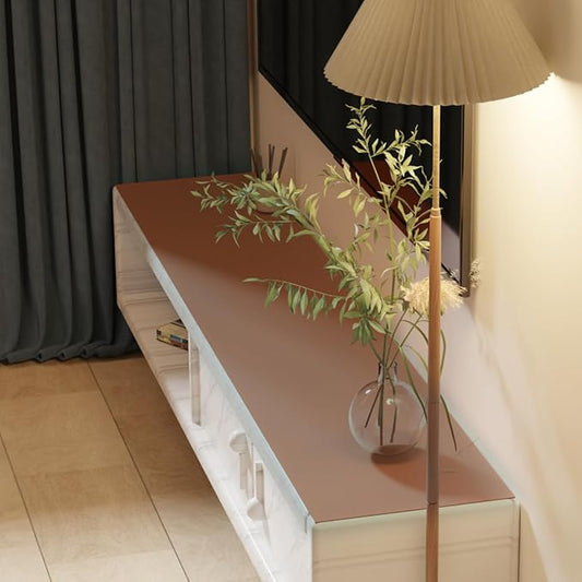Dresser Top Cover - Can Be Used On Both Sides Waterproof and Easy to Clean Good Flatness Used for Dresser Table(Brown+Gray 10x44)