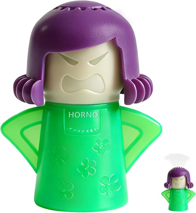 HORNO Angry Mama Microwave Oven Steam Cleaner (Green) | Angry Mama Microwave Oven Steam Cleaner and Disinfects With Vinegar and Water for Kitchens，Cut Cleaning Time by Half