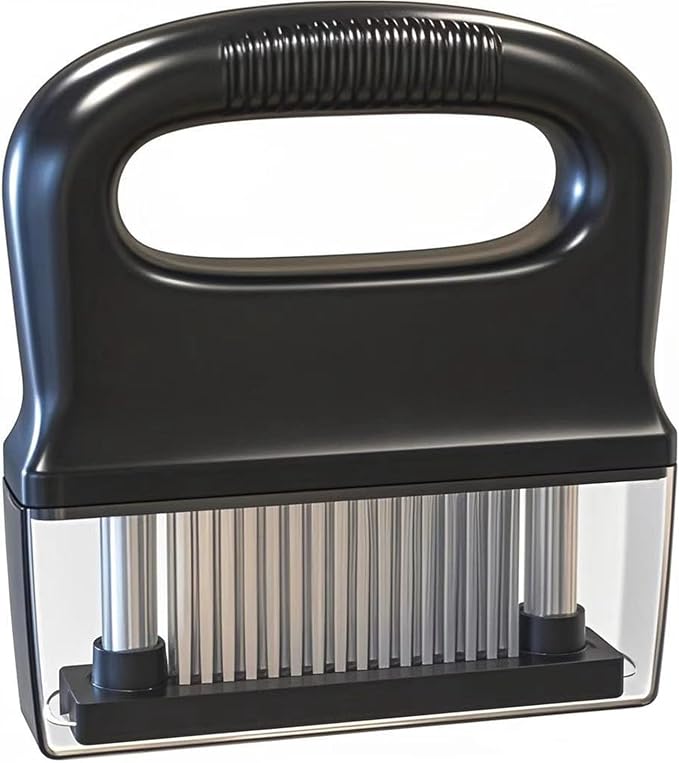 Meat Tenderizer, with 48 Stainless Steel Ultra Sharp Needle Blades | Hand Held Meat Tenderizer Needle, Kitchen Cooking Tool Best Makes Steak & Chicken Tender - No More Hammer, Meat Pounder