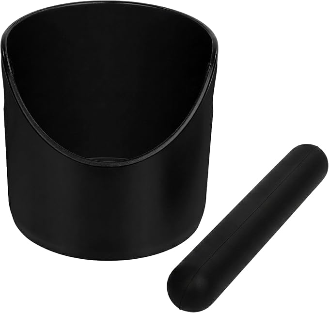 Coffee Knock Box, 5.5 Inch Espresso Knock Box with Removable Rubber Knock Bar and Non-Slip Base, Compact Coffee Grounds Container for Home Barista