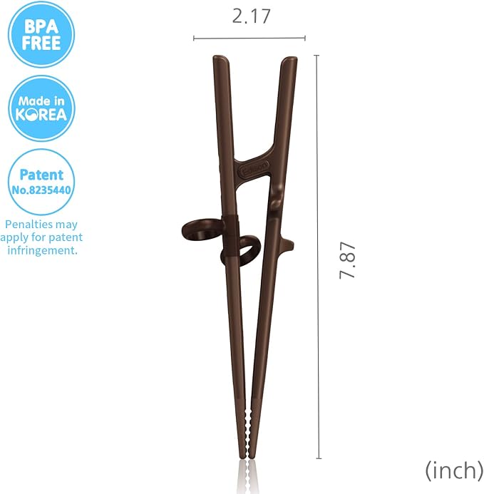 Training Chopsticks for Adults Right Handed, Beginner, Helper, Trainer, Easy, Practice For Noodle, Suhi (Made in Korea)