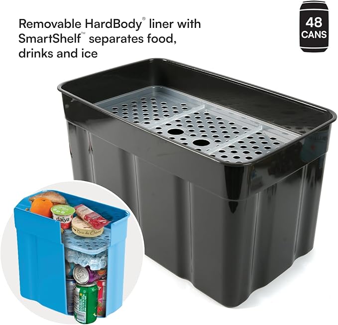 Titan by Arctic Zone Deep Freeze Cooler - Zipperless Hardbody Cooler - Deep Freeze Insulation, HardBody Liner, and SmartShelf