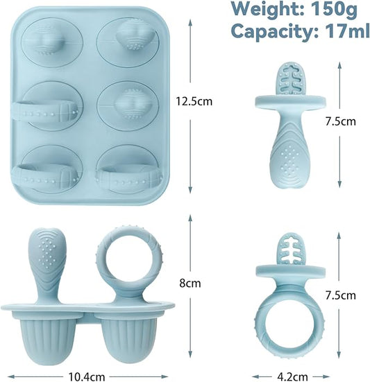 Silicone Baby Popsicle Molds with Sticks, Mini Popsicles Molds for Babies Breastmilk Popsicle Molds for Teething Relief, Frozen Treats Maker Popsicle Maker Ice Pop Mold for Toddlers Kids
