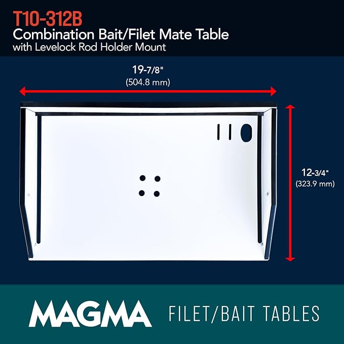 Magma Products Combination Bait/Filet Mate and Levelock Rod Holder Mount