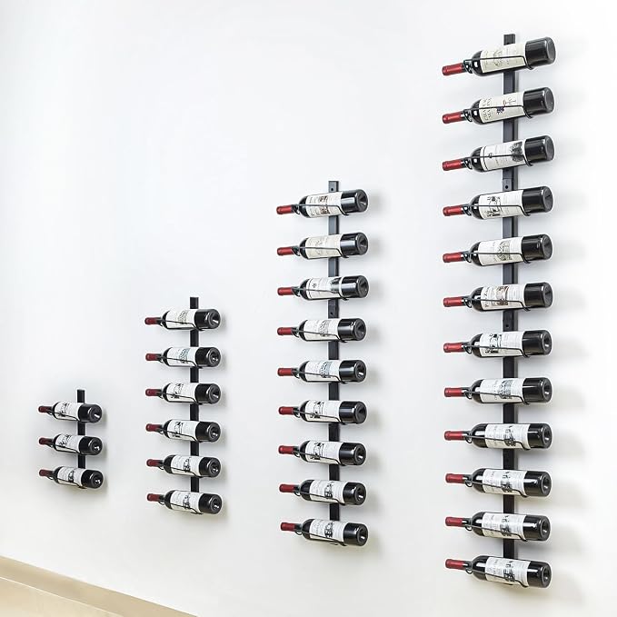Sonyabecca Wall Wine Rack for 12 Wine Bottles,DIY Detachable Wine Storage Organizer, Wall Mount Wine Bottle Display Holder Used As One or Four, for Kitchen,Pantry,Wine Cellar,Housewarming Gift