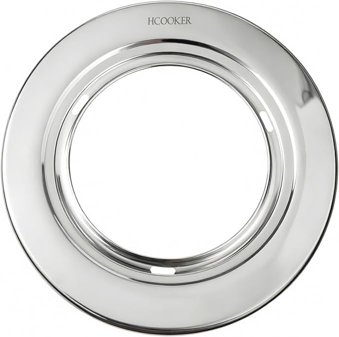 Stainless Steel Steamer Ring, Fits 7 to 12-Inch Bamboo Steamer Baskets, Steaming Adapter for Asian Food, Cooking for Dumpling, Dim Sum, Rice, Veggie, Vegetable, Steam Pot