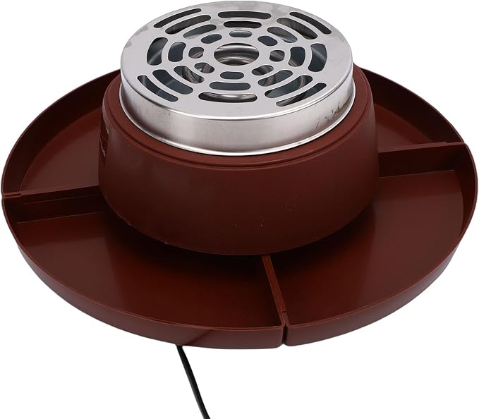 AUNMAS 2 in 1 Electric Smores Maker Indoor Roaster & Chocolate Fondue Pot with 4 Roasting Forks 4 Detachable Trays for Family Gatherings Game Nights (US Plug 110V)