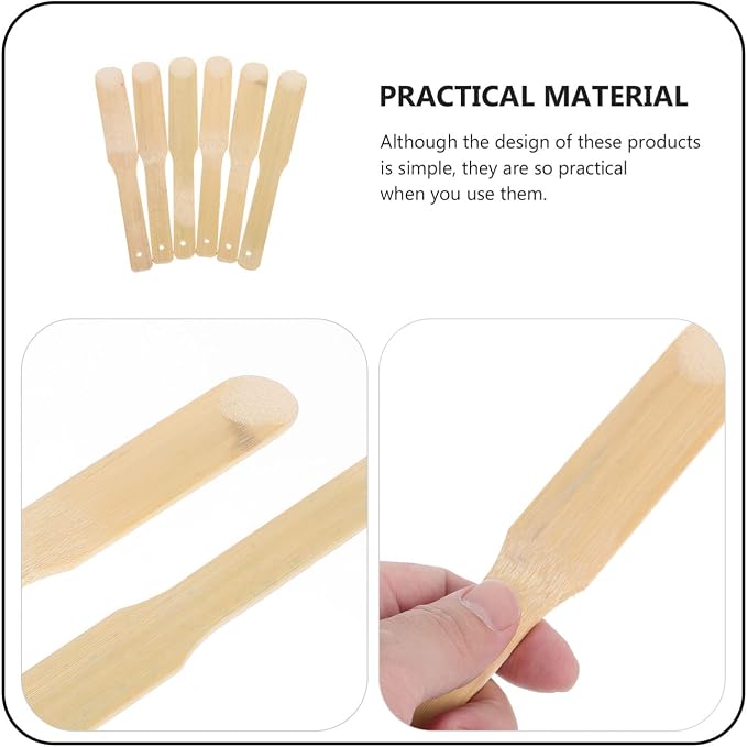 Kichvoe 6Pcs Dumpling Stuffing Spoons Bamboo Kitchen Gadget for Precise Wonton Filling and Dumpling Making Compact Cooking Utensils Set