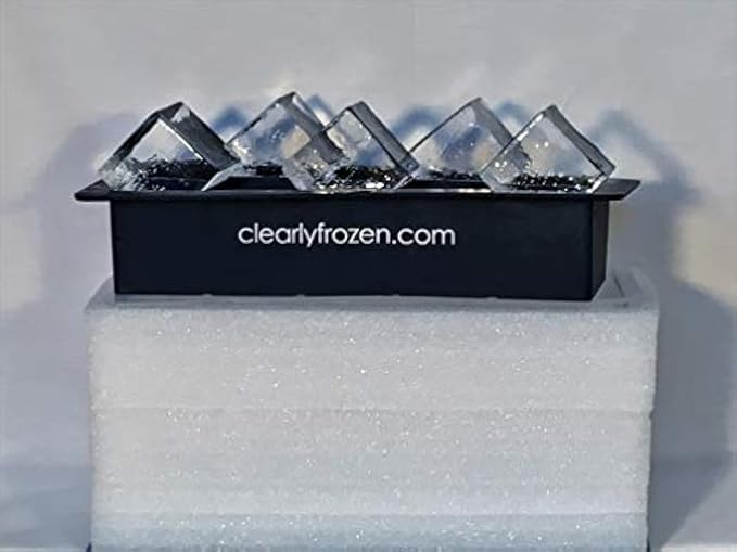 ClearlyFrozen® Best (4.6 Stars) & Top Capacity (10 2” Cubes) Clear Ice Tray