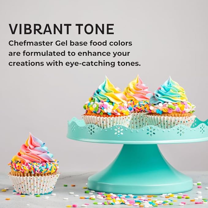 Chefmaster Ivory Gel Food Coloring | Vibrant Color | Professional-Grade Dye for Icing, Frosting, Fondant | Baking & Decorating | Fade-Resistant | Easy-to-Use | Made in USA | 1 oz