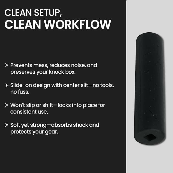 Rattleware Rubber Replacement Knock Box Bar Cover - Durable & Easy-to-Install Espresso Waste Solution, Fits Select Models with Welded Bars, Quality Design (5.5") - SET OF 2
