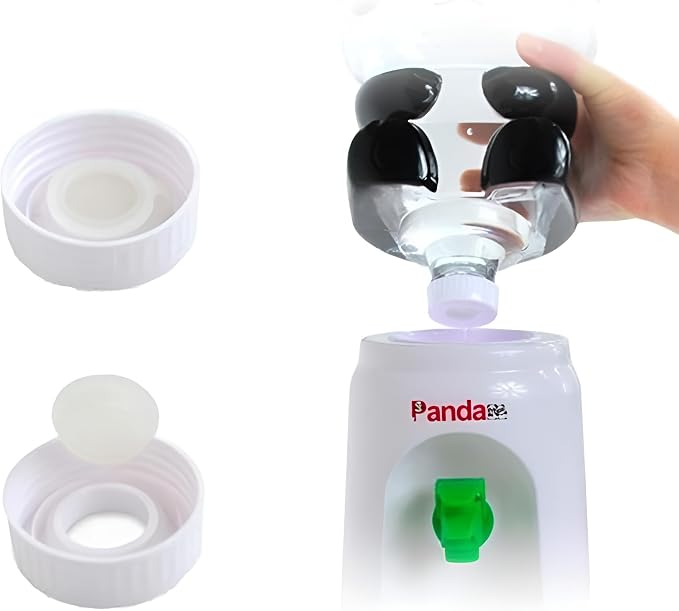 Panda Water Dispenser, 2.5 Liters Mini Desktop Water Dispenser Small Cooler Dispenser for Kids Room Office Desk - White