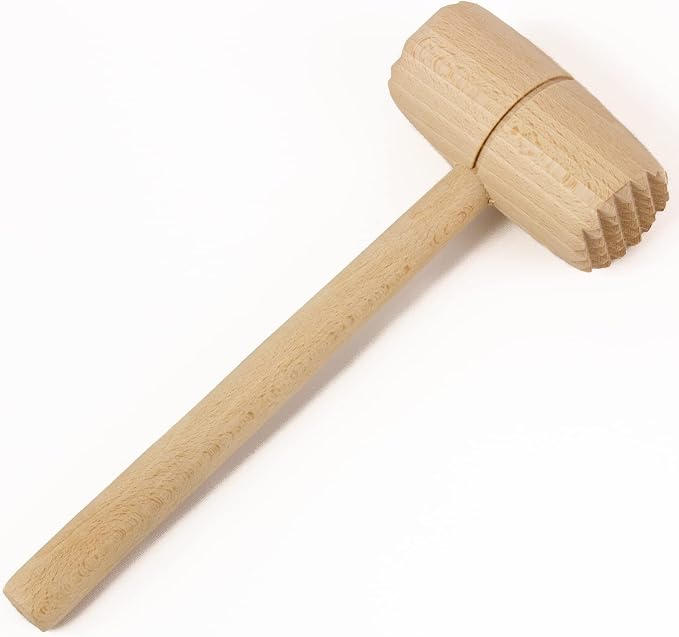 Meat & Poultry Tenderizer, raw wood uncoated natural European beechwood