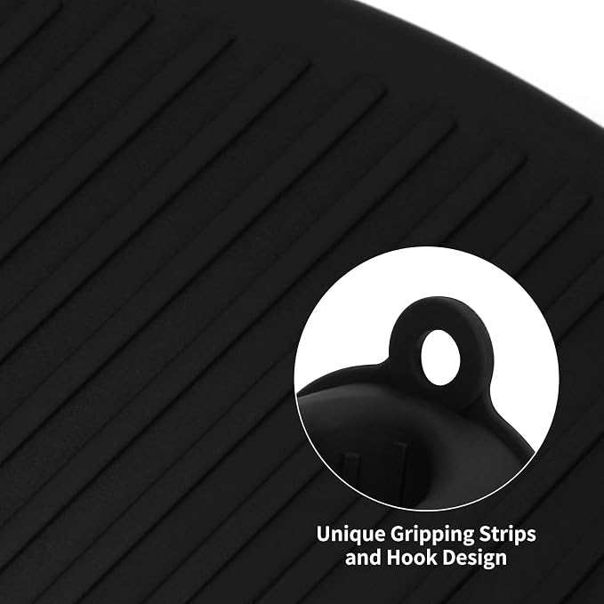 Vaincre 4PCS Silicone Oven Mitts Heat Resistant, Silicone Potholders for Kitchen, Mini Rubber Oven Glove Kitchen Mittens, Cute Cooking Mitts (Black and Black) | Food Grade Silicone, Non-Slip Grip, Waterproof, Mini Size, Flexible, Dishwasher Safe, For C...