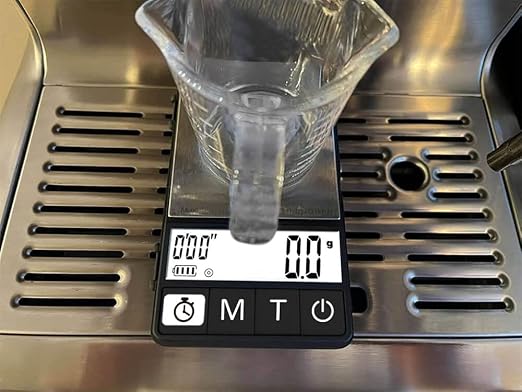 (Latest Version) Espresso Scale with Timer 1000g x 0.1g, Espresso Coffee Scale for Drip Tray, 35 Ounces/0.01oz,Coffee Scale Espresso with Silicone Mat,Large Backlit Display,Batteries