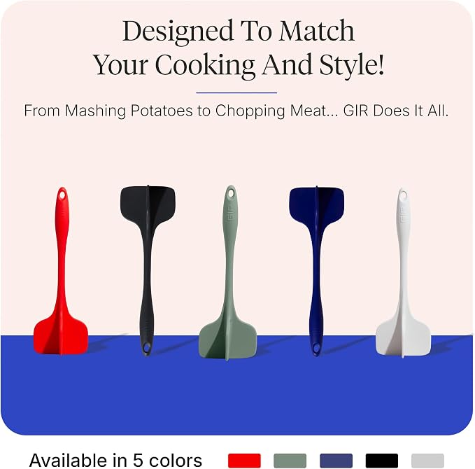 GIR: Get It Right Premium Silicone Quad Meat Chopper with 4 Blade Design - Kitchen Tools Meat Smasher for Ground beef, Potato Mash and Hamburger - Ultimate - 12 IN, Black