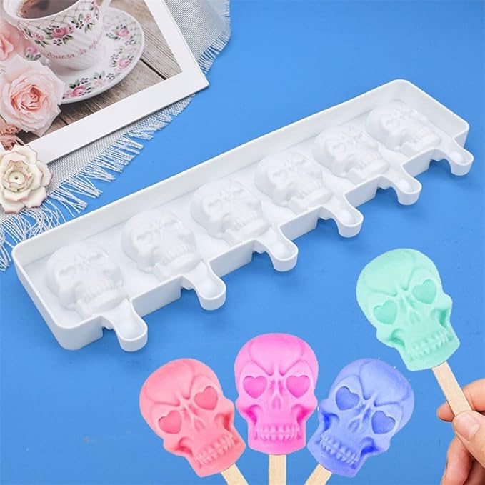 Surakey Ice Cream Popsicle Silicone Mold Silicone Mold Soft and Smooth Mould for DIY Homemade Ice-Lolly Ice Cream Ice Candy Cake Pop Maker Mold Non-Stick & Easy Release, Type 26
