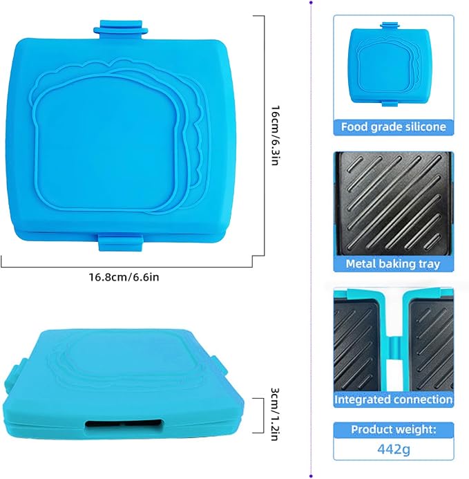 Sandwich Press Nonstick No Power Required Quesadilla Snacks Bread Cooker | Kitchen Bread Press Sandwich Maker Heat-Resistant Portable Breakfast Quesadilla Pie Bread for Home Apartment Dorm Party T
