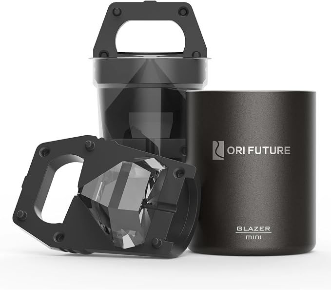 GLAZER mini, Clear Diamond Ice Cube Molds for Whiskey
