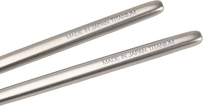Snow Peak Titanium Chopsticks - Essential & Durable Camping Cutlery - Titanium Chopsticks with Carry Case for Convenient Storage & Packing - Utensils for Camping, HIking & Home - Silver
