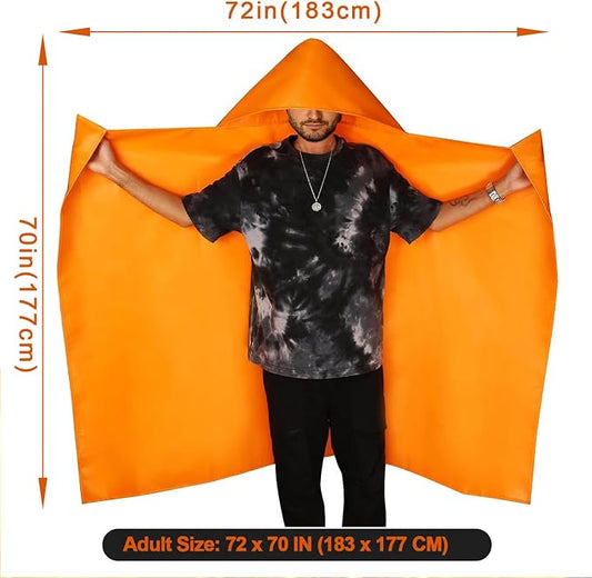 Fire Escape Cloak, Extra Big, Emergency Used as A Fire Blanket, for Home | Fireproof Cloak,72*70in,Fire Escape for Household Office,Head Protect, Reused No Expire,Easy Use for Everyone,Versatile Usage