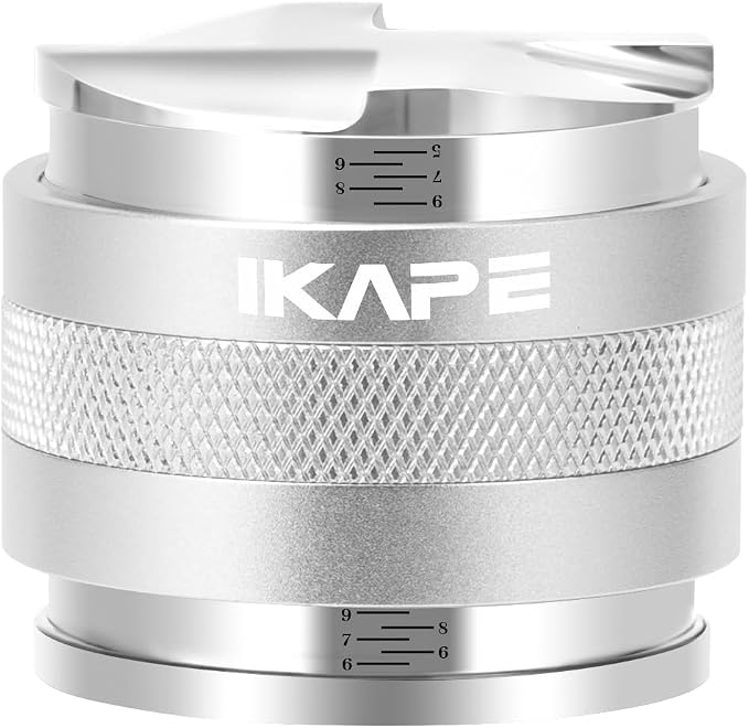 IKAPE Coffee Products, 49MM Coffee Distributor & Hand Tamper, Adjustable Depth Espresso Distributor Fits All 49mm Espresso Portafilter
