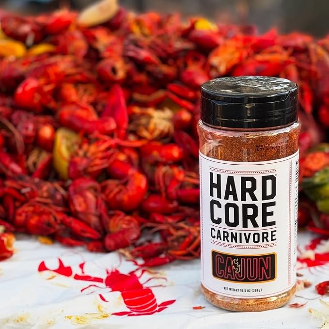Hardcore Carnivore Cajun Seasoning for Gumbo, Jambalaya & Rice, 10.5oz | Bold chili, garlic & thyme deliver authentic Cajun flavor. Great on Chicken, Pork & Seafood. MSG Free & Gluten Free
