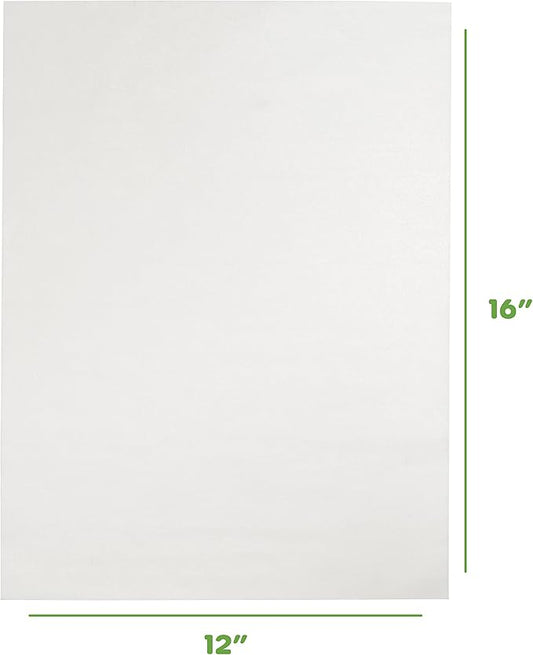 Comfy Package [Case of 2,400] 12 x 16 Inch Pre-Cut Parchment Paper Baking Sheets, Non-Stick - Parchment Paper Sheets for Baking & Cooking - White