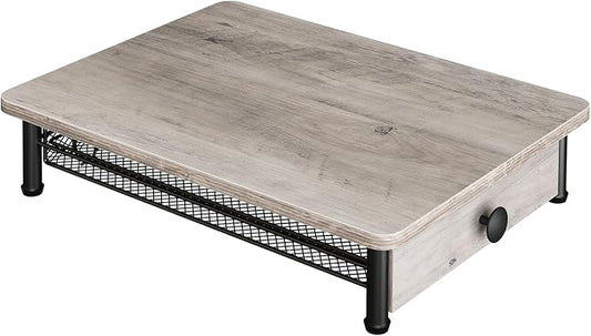 YATINEY Coffee Pod Drawer Holder, Coffee Pod Storage for K Cup, 35 Capacity Coffee Capsules Storage Organizer, Sliding Mesh Basket, for Kitchen, Greige and Black KH08BG
