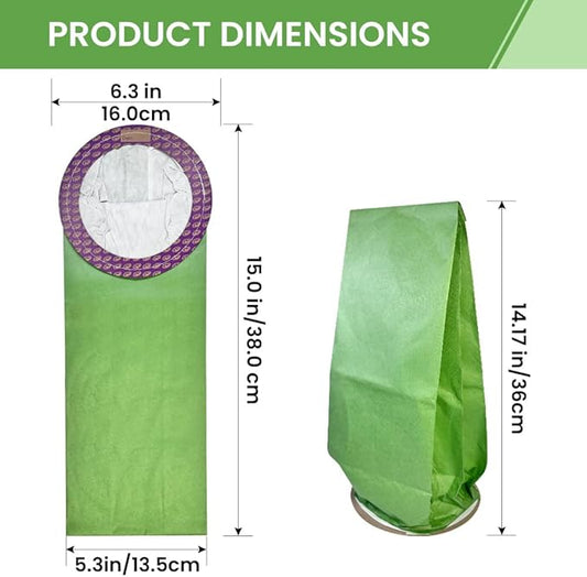 20 Pack 100431 Micro Filter Bags Compatible with ProTeam 6 Quart Backpack Vacuum: Super QuarterVac, QuietPro BP, AviationVac, ProVac BP, Replace Part #100431