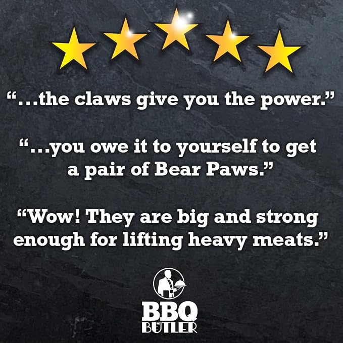 Bear Paws Meat Claws - The Original BBQ Meat Shredder Claws - Teal | Shredder Claws for Pulled Pork, USA Made - Easily Lift, Shred, Pull and Serve Pork, Chicken, Brisket and Turkey
