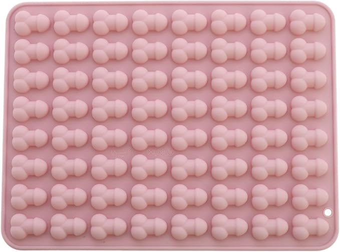 Prank Men Genital Ice Mold Trays Fun Shape Chocolate Baking Mold for Bachelor Bachelorette Party Pink One Size
