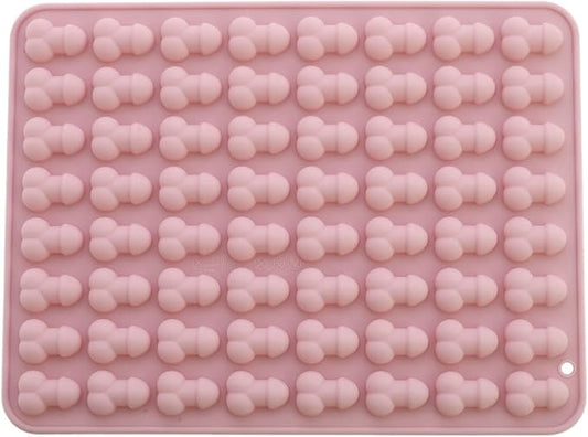 Prank Men Genital Ice Mold Trays Fun Shape Chocolate Baking Mold for Bachelor Bachelorette Party Pink One Size