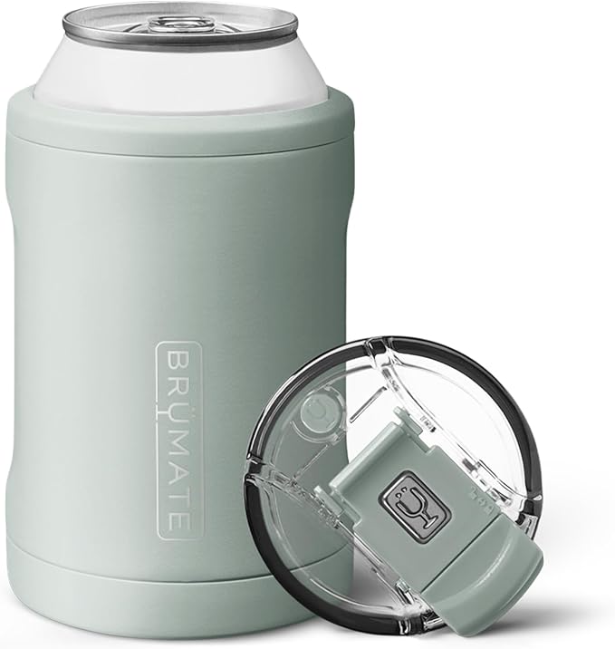 BrüMate Hopsulator Duo 2-in-1 Can Cooler Insulated for Cans + 100% Leak Proof Tumbler with Lid | Can Insulated for Hard Seltzer, Beer, Soda and Energy Drinks