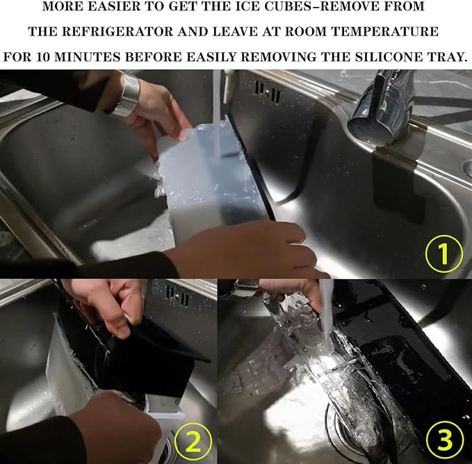 Sphere Clear Ice Cube Maker - Crystal Clear 1.7 Inch Ice Ball Silicone Tray,10 Round Ice Cubes Mold for Whiskey and Cocktail