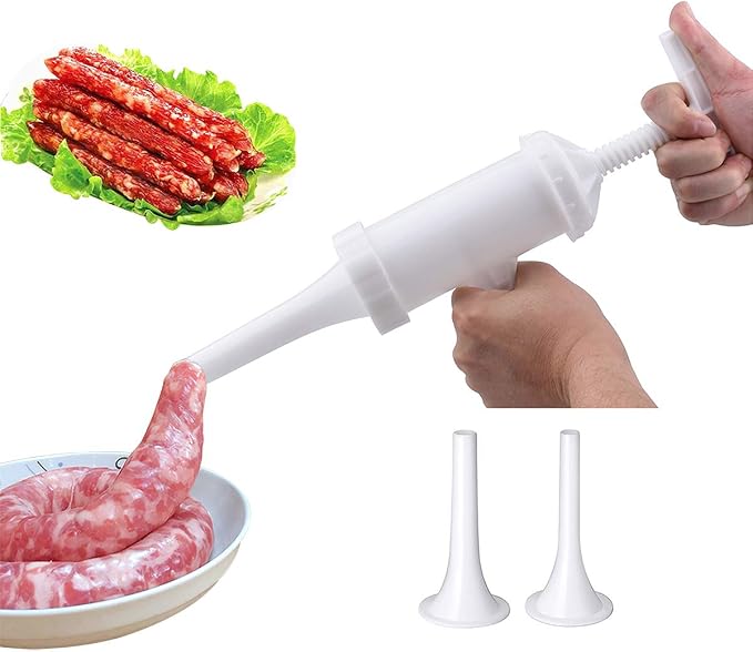 Food Grade Quality Manual Sausage Maker Meat Stuffer Filler Hand Operated Salami Maker, Commercial And Household Use