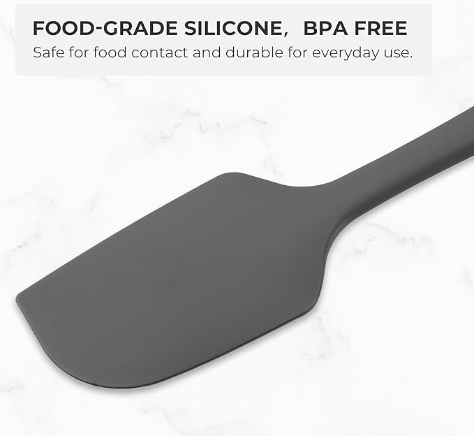 Elihome Mini Silicone Basting Pastry Brush, Cooking Brush for Oil Sauce Butter Marinades, Food Brushes for BBQ Grill Kitchen Baking, Baster Brushes Pastries Cakes Meat Desserts, Food Grade, Dark Grey